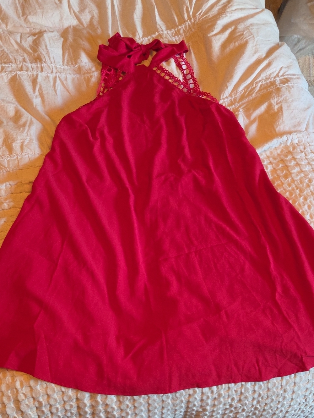Bright Pink Halter Neck Swing Top Xl